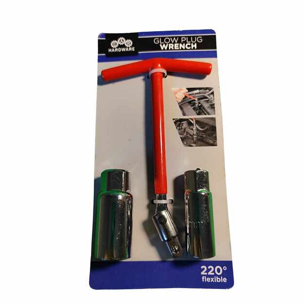 Žvakių raktas su lanksčiu T formos laikikliu ir antgaliais 16 mm / 21 mm 1