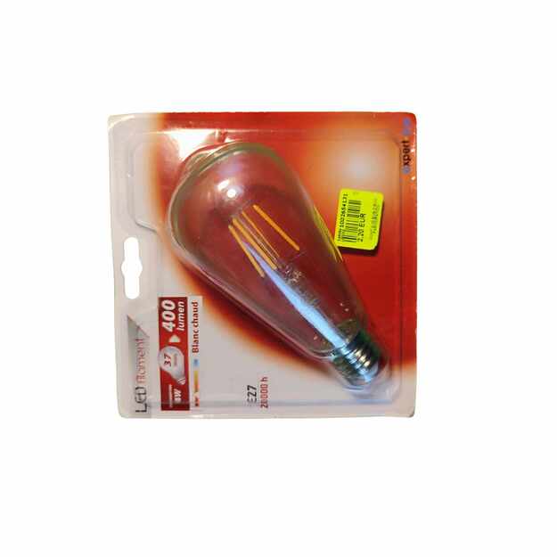 LED filamentinė lemputė E27 4W 400lm šilta balta 1