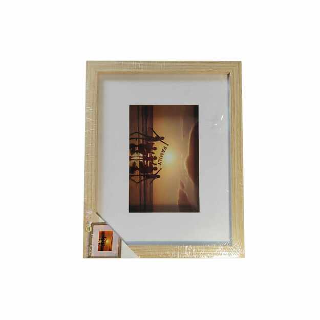 Medinis nuotraukų rėmelis su LED apšvietimu 20x25 cm
