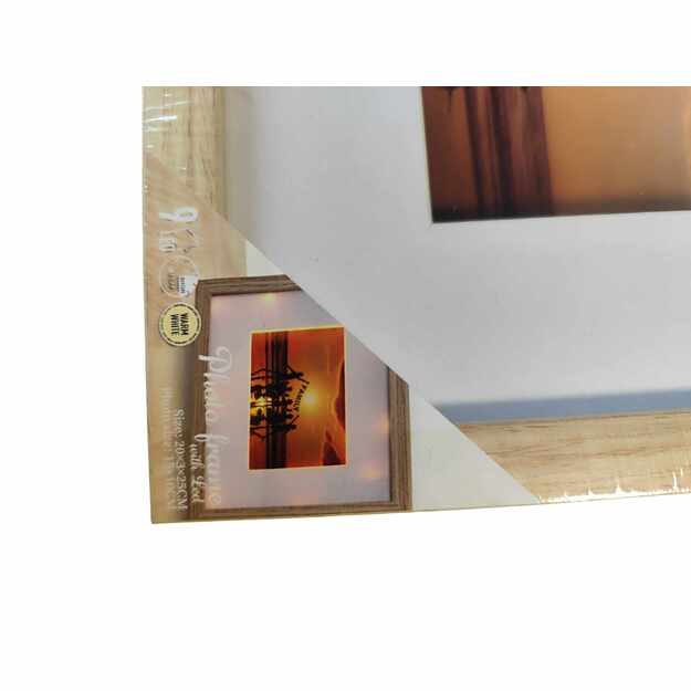 Medinis nuotraukų rėmelis su LED apšvietimu 20x25 cm 2