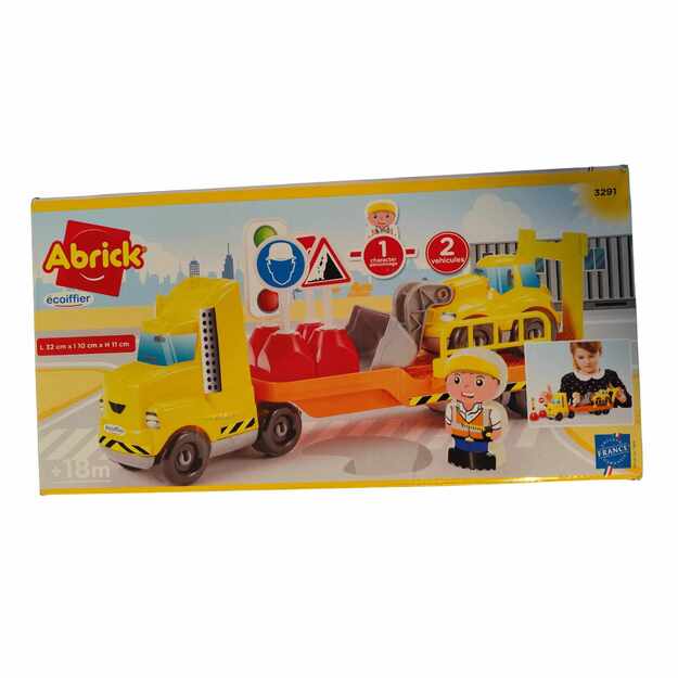Statybinis žaislų rinkinys „Abrick Écoiffier“ su transporto priemonėmis ir darbininku