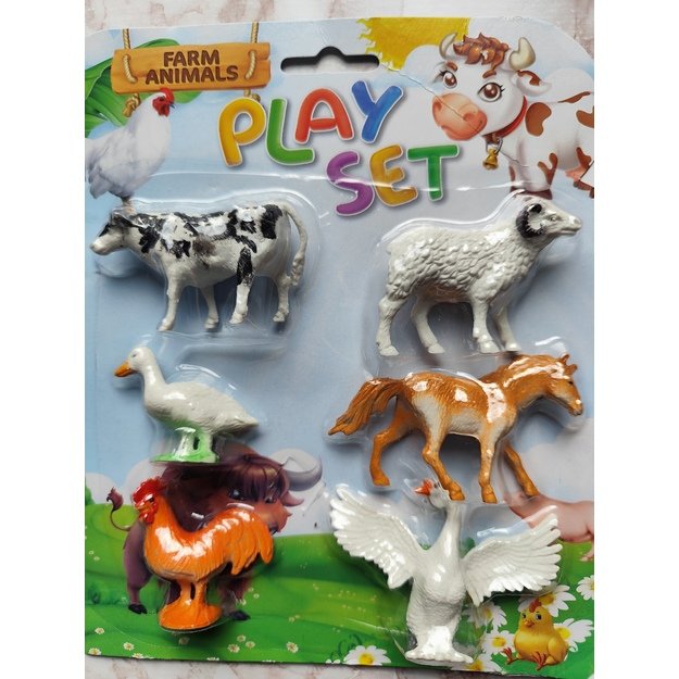 Žaidimų rinkinys „Farm Animals“ – 6 figūrėlės 1