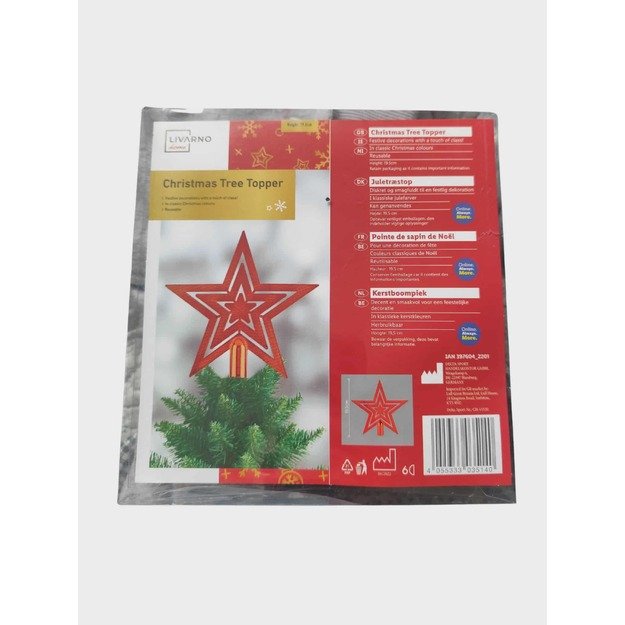 Raudona eglutės žvaigždė „Livarno Home“, 19,5 cm 1