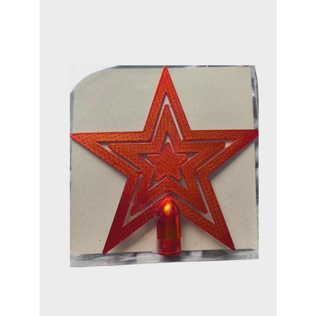 Raudona eglutės žvaigždė „Livarno Home“, 19,5 cm