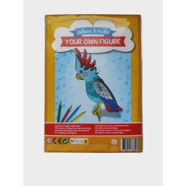  Kūrybinis rinkinys vaikams „Spalvink ir sukonstruok paukštį“