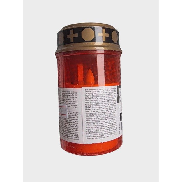 LED kapų žvakė (raudona, ilgai deganti) 2