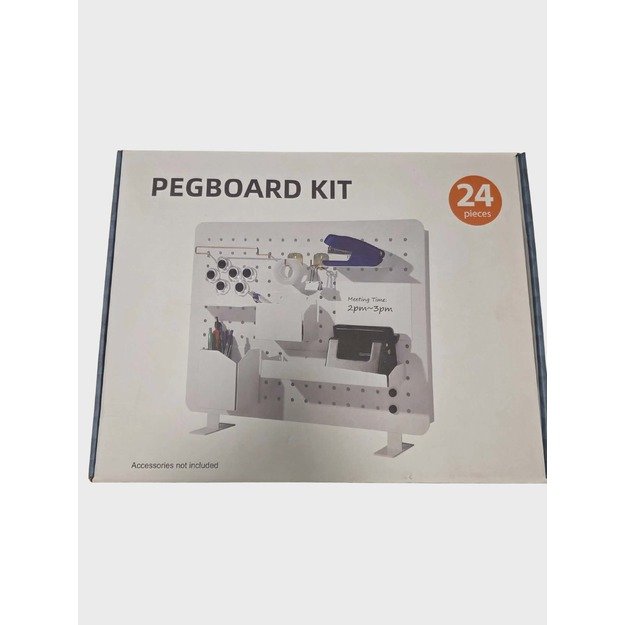 Pegboard perforuotos lentos rinkinys šviesiai pilkas – 24 dalys 2