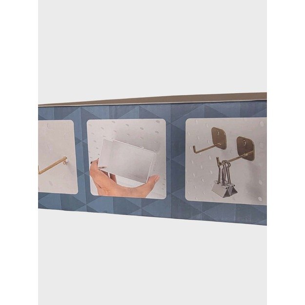 Pegboard perforuotos lentos rinkinys šviesiai pilkas – 24 dalys 1