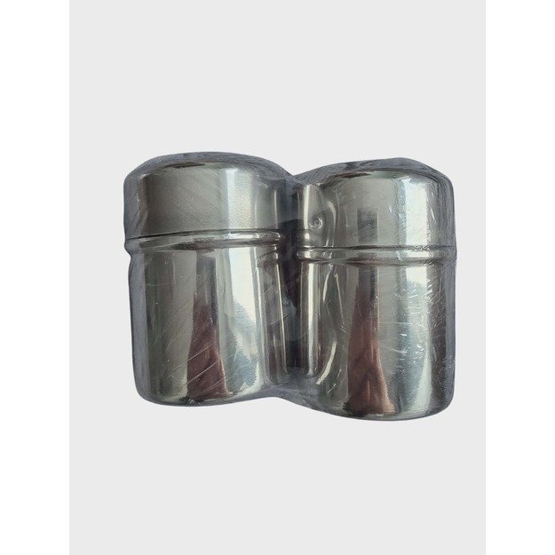 Druskos ir pipirų rinkinys, sidabrinis, 5 × 7 cm