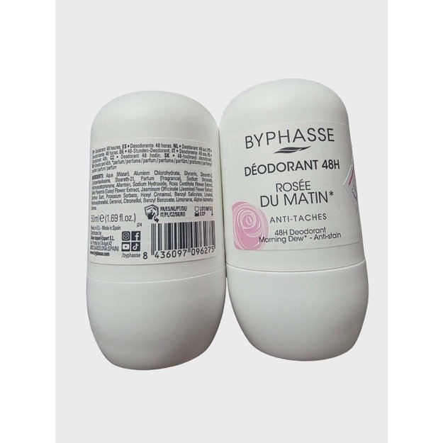 Rutulinis dezodorantas „Byphasse Déodorant 48H Rosée du Matin“, 50 ml 1