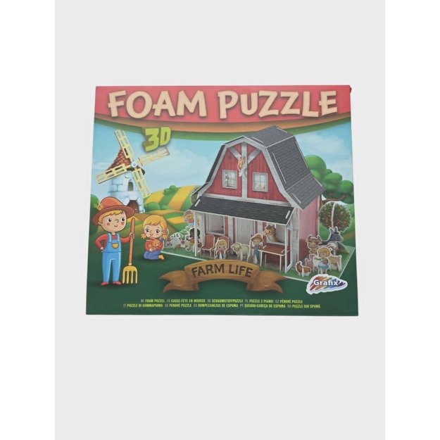 Grafix Foam Puzzle 3D Farm Life putplasčio dėlionė