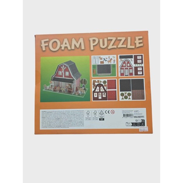 Grafix Foam Puzzle 3D Farm Life putplasčio dėlionė 1