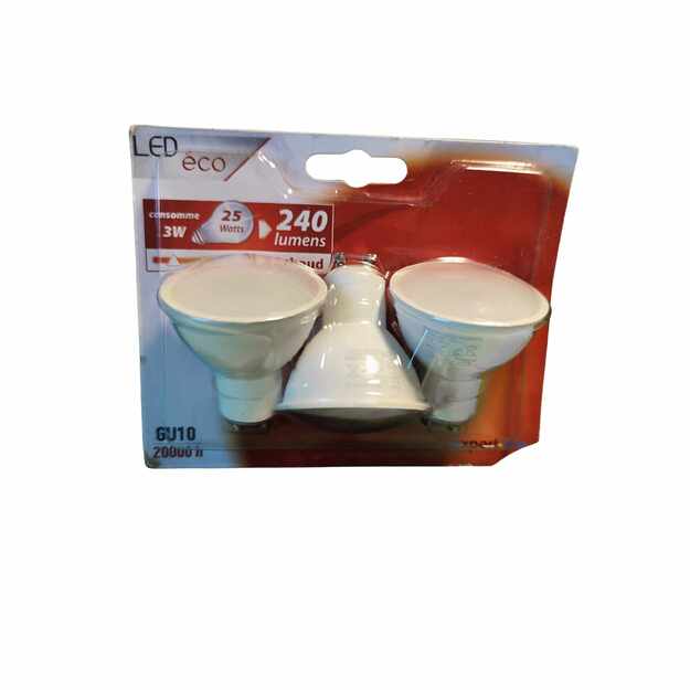 LED lemputės GU10 3W, 240 lm, 3 vnt.