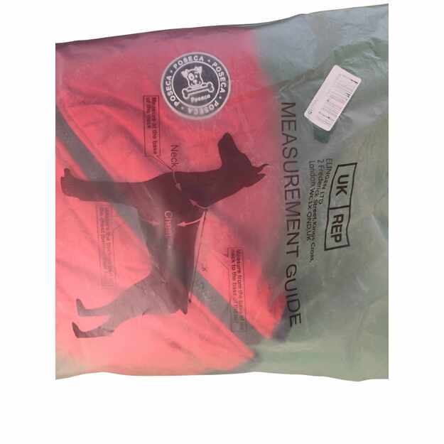 Žieminė šuns striukė su diržais (raudona, 4XL) 2