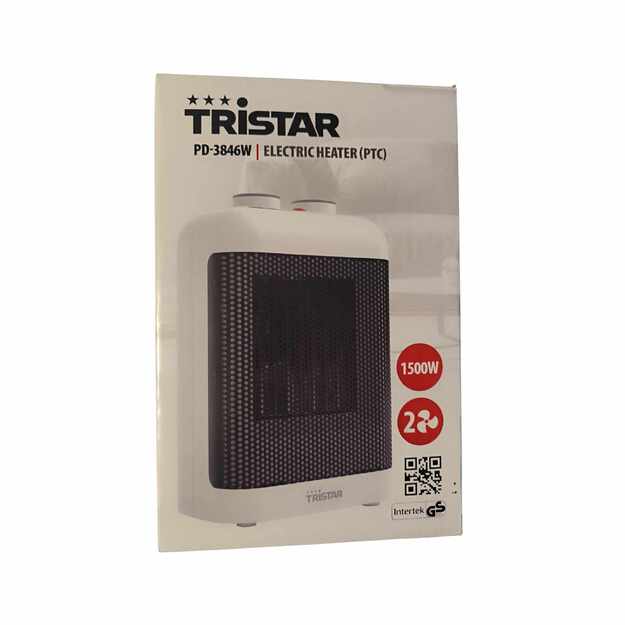 Elektrinis šildytuvas Tristar PD-3846W, 1500W, 2 režimai, termostatas, apsaugos funkcijos