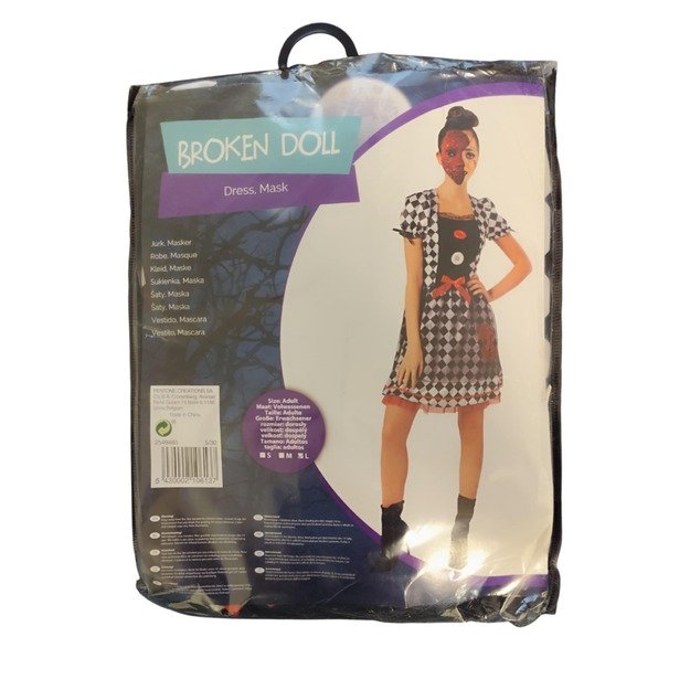 Moteriškas Helovino kostiumas „Broken Doll“ (L dydis) 1