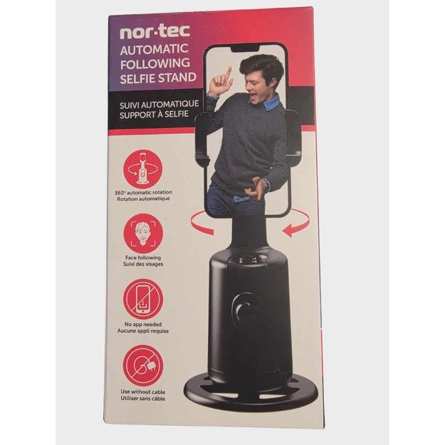 Nor·tec Automatinis Selfie Stovas su 360° Veido Sekimu