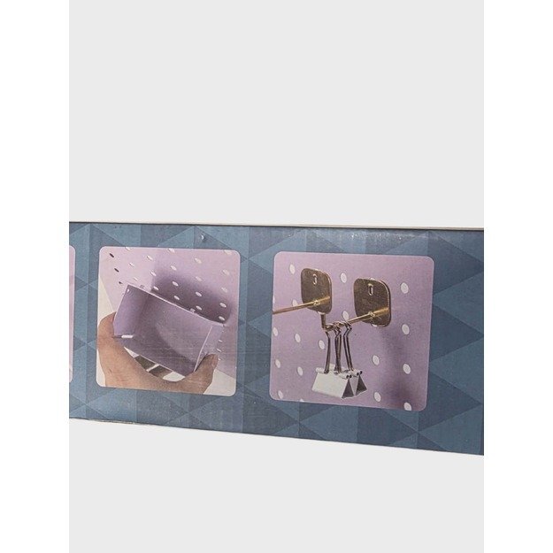 Pegboard perforuotos lentos rinkinys violetinis – 24 dalys 2