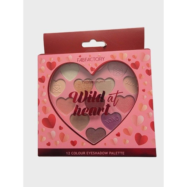 Akių šešėlių paletė FABFACTORY „Wild at Heart“, 12 spalvų