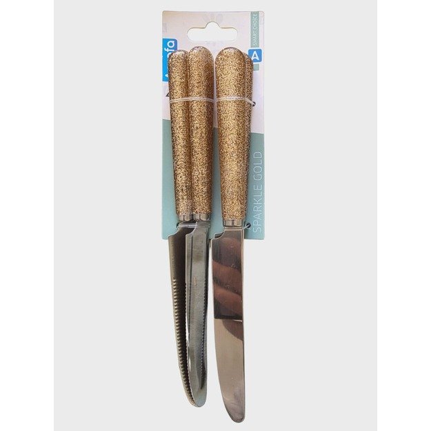 Stalo peiliai „Sparkle Gold“, auksinės spalvos