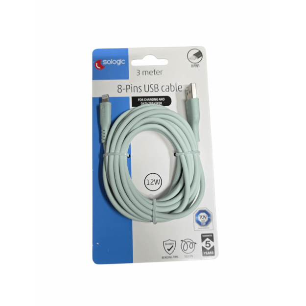 SOLOGIC 3 M USB–8 PIN ĮKROVIMO LAIDAS, 12 W