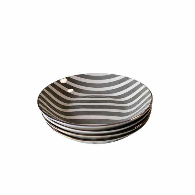 Keraminė misa su juodai baltomis juostomis, 550 ml