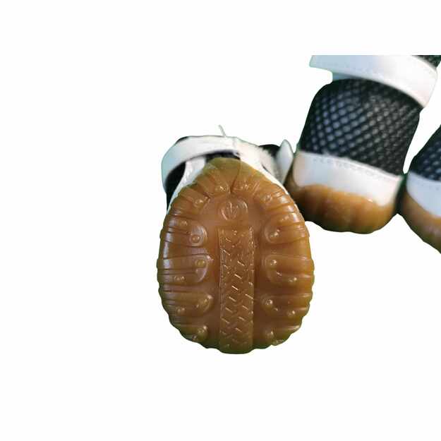 Šunų batukai (4 vnt.) – juodi, tinkliniai, su guma S-dydis 2