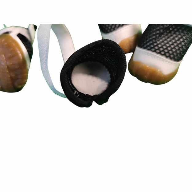 Šunų batukai (4 vnt.) – juodi, tinkliniai, su guma S-dydis 1