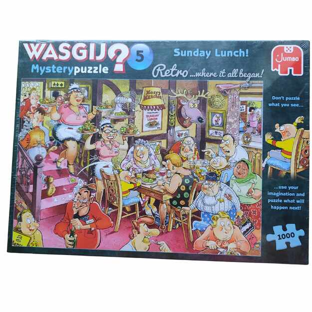 Wasgij Mystery Puzzle Retro 5: Sekmadienio Pietūs! (1000 det.) 1