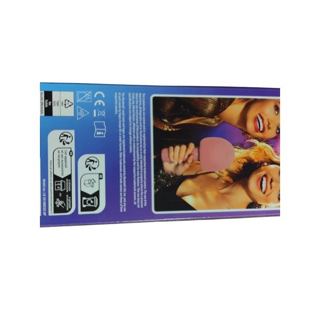 Belaidis karaoke mikrofonas su Bluetooth, rožinis (defektuota dėžutė) 3