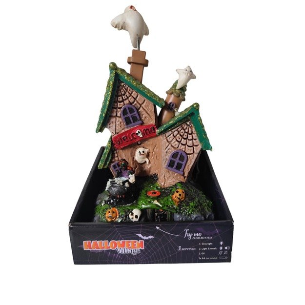 Helovino dekoracija „Haunted House“ su šviesomis ir muzika
