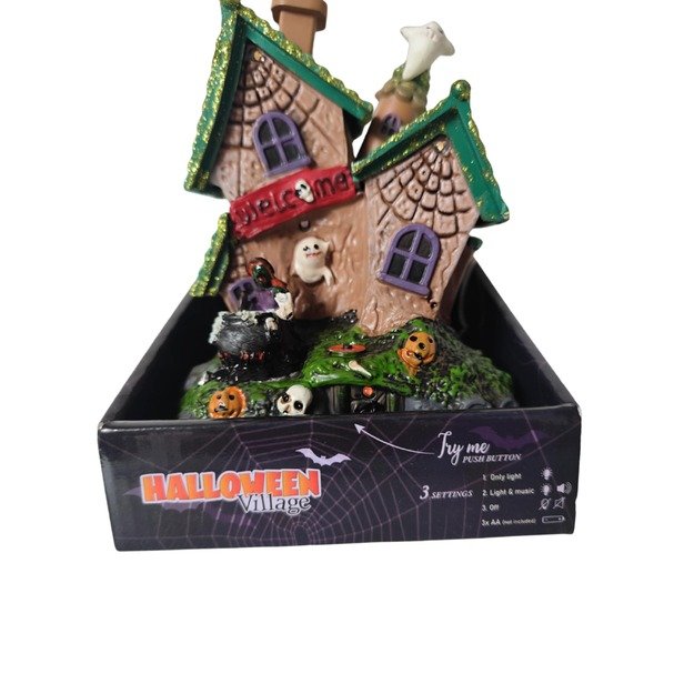 Helovino dekoracija „Haunted House“ su šviesomis ir muzika 2