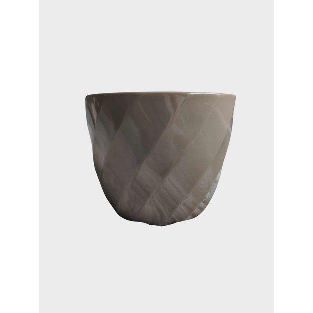 Keraminis vazonas Dymak pilkas 13,8 cm 2