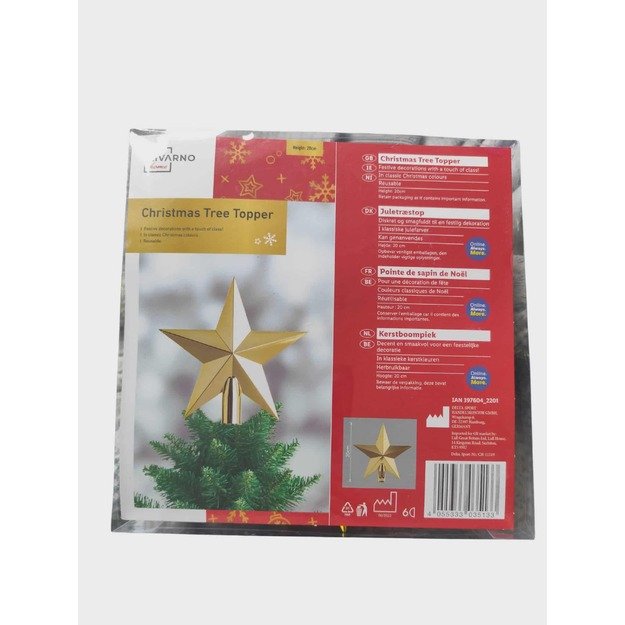 Auksinė eglutės žvaigždė „Livarno Home“, 20 cm 1