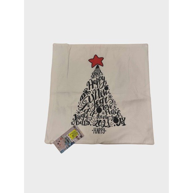  Kalėdinis pagalvėlės užvalkalas „Kalėdų eglutė su žvaigžde“ 40×40 cm 1