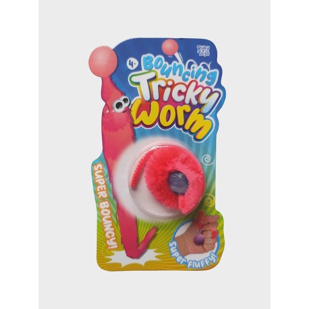  Žaislas „Bouncing Tricky Worm“ – raudonas
