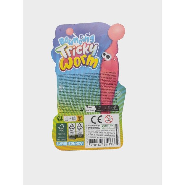  Žaislas „Bouncing Tricky Worm“ – raudonas 2