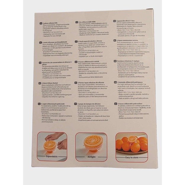 Silikoniniai daugkartiniai dangteliai (5 vnt.) 2