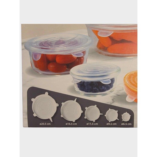 Silikoniniai daugkartiniai dangteliai (5 vnt.) 1