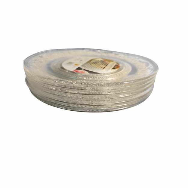 Stiklinė lėkštė su ornamentais, 25 cm