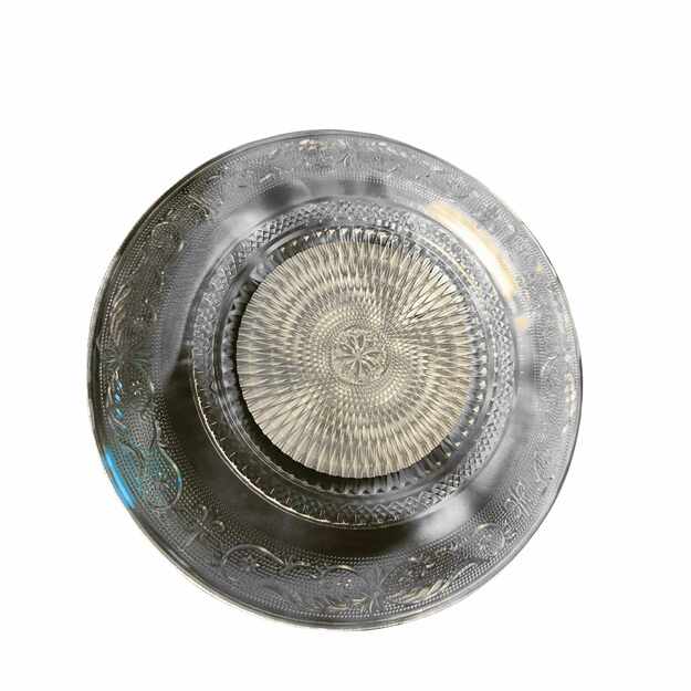 Stiklinė lėkštė su ornamentais, 25 cm 3