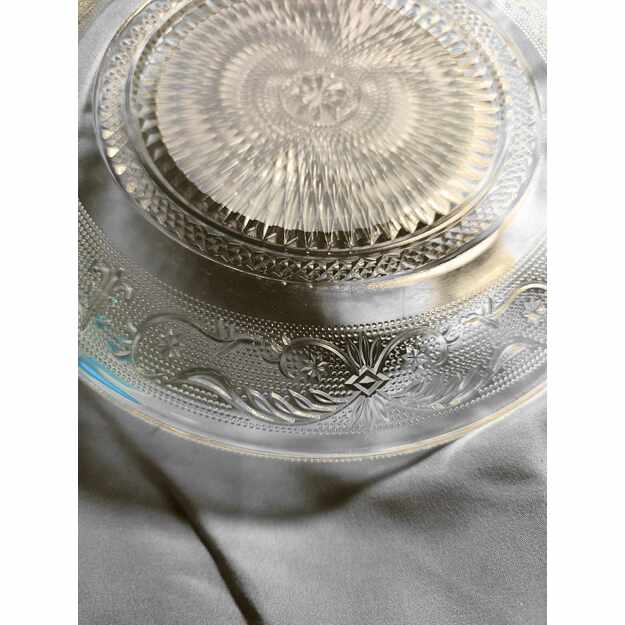 Stiklinė lėkštė su ornamentais, 25 cm 1
