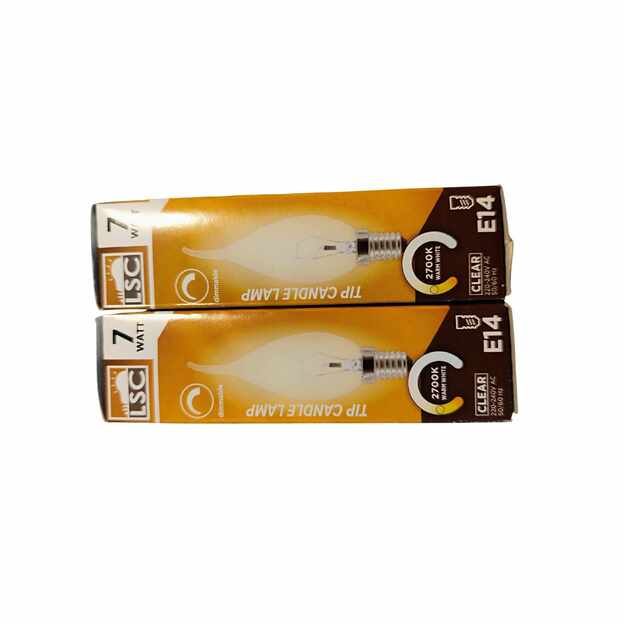 LSC LED lemputė E14 7W 310lm 2700K dimmable žvakės forma