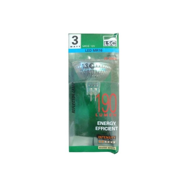 LSC LED MR16 3W, 190lm, 3000K, šilta balta