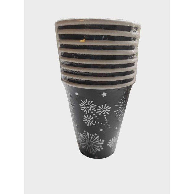  Popieriniai puodeliai „Fejerverkai“, 400 ml, 8 vnt