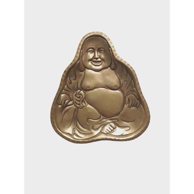  Dekoratyvinis padėkliukas „Besijuokiantis Buda“ – auksinis