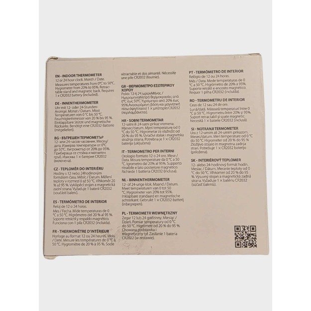 Vidaus termometras su higrometru ir laikrodžiu NOR-TEC 1