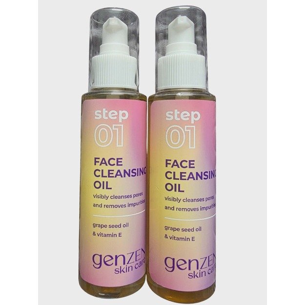 Veido prausimo aliejus „GenZEN Step 01“ su vynuogių kauliukų aliejumi ir vitaminu E, 100 ml