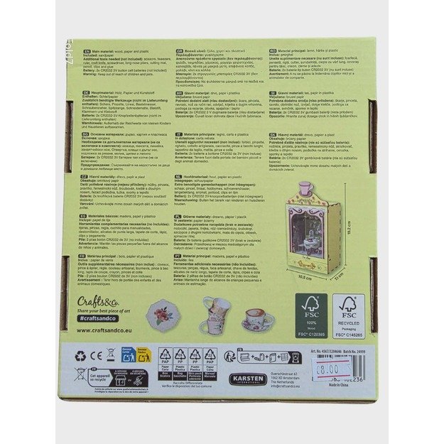 Miniatiūrinis kūrybinis rinkinys „Curiosity Cabinet – Tea Room“ su LED apšvietimu 1