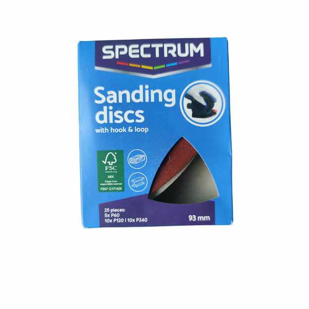  Šlifavimo diskai Spectrum, 93 mm, 25 vnt.